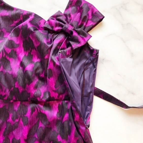 Eliza J Purple Floral Print Dress - Picture 4 of 7